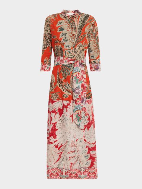 Pierre-Louis Mascia Floral-Print Cotton Midi Shirtdress