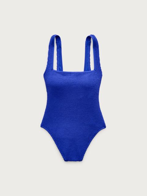 J.CREW Squareneck scrunchie one-piece