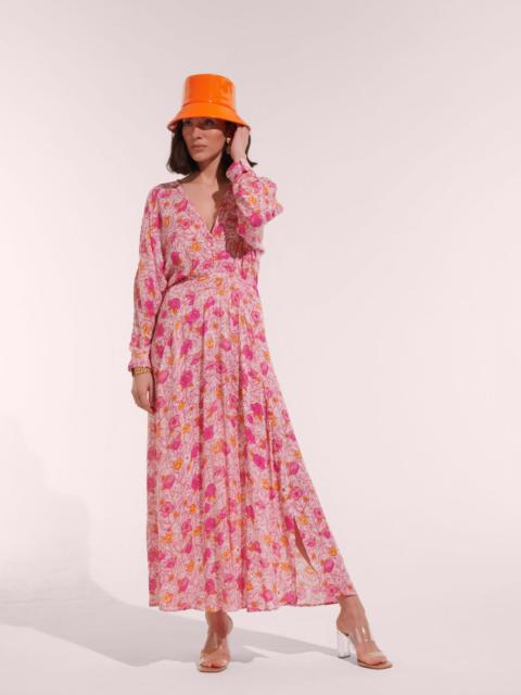 Poupette St Barth Long Dress Ilona - Pink Petunia