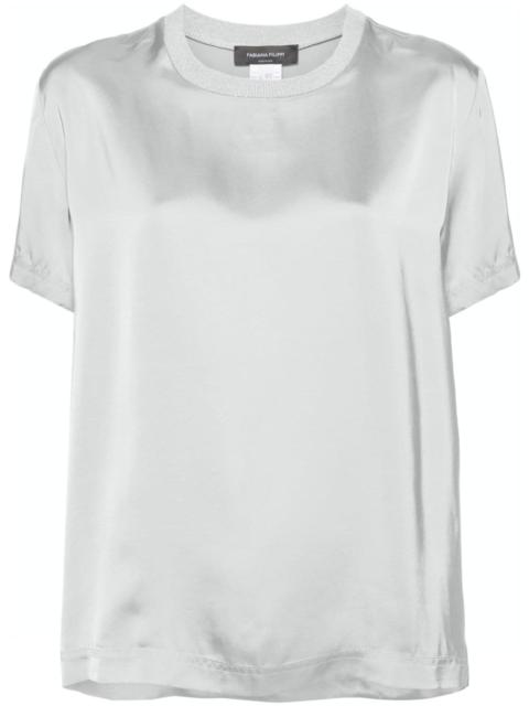 FABIANA FILIPPI contrast-neck satin blouse