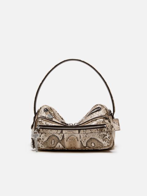 Acne Studios Camero Party snake-print bag - Beige Multi