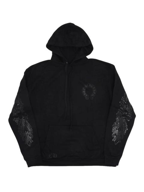 Chrome Hearts Pullover Horseshoe Floral Hoodie "Black/Black" CHRM1628