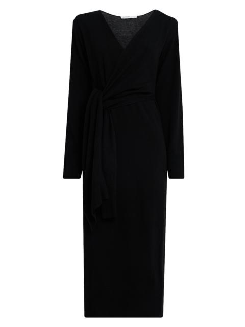 SIMKHAI Women's Skyla Cashmere-Blend Wrap Dress - Black