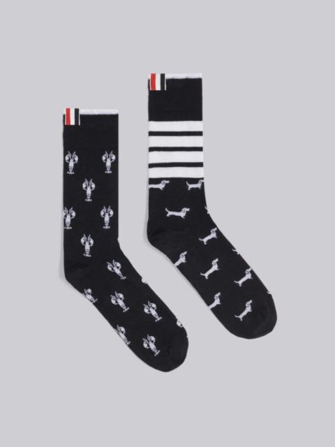 Thom Browne Hector-motif mid-calf socks