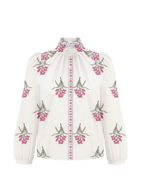 ALIX OF BOHEMIA Annabel floral-print ruffle shirt