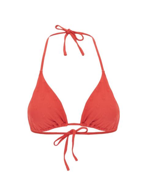 Polo Ralph Lauren logo-jacquard triangle bikini top