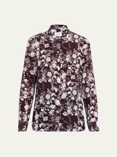 ADAM LIPPES Mathias Floral Silk Button-Down Shirt