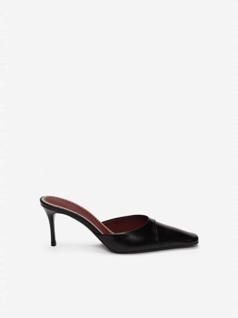 MAGDA BUTRYM Pointed-toe mules in black leather