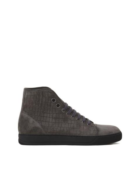 Lanvin Textured high-top sneakers