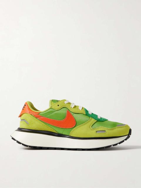 Nike Phoenix Waffle suede and leather-trimmed canvas sneakers