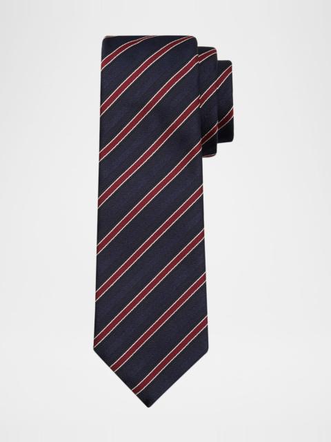EMPORIO ARMANI Men's Multi-Stripe Silk Tie
