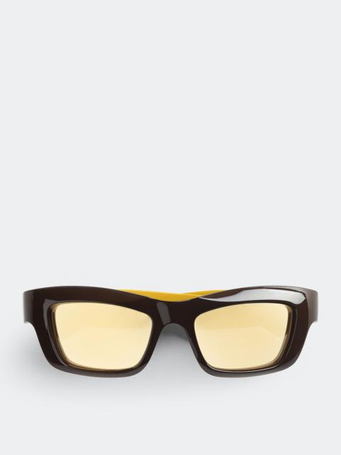 mitre acetate square sunglasses