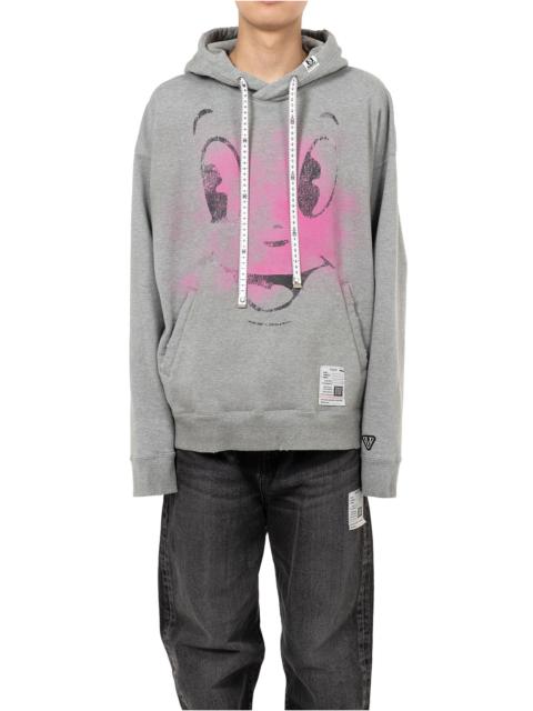 Maison MIHARAYASUHIRO Happy Face Printed Distressed Hoodie