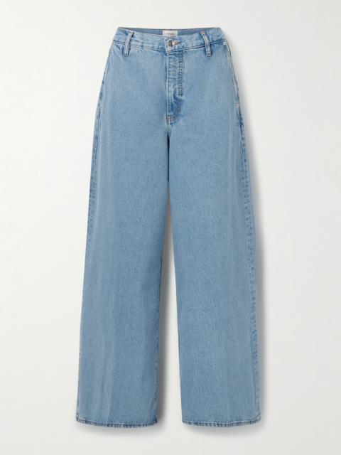 FRAME The Drape Mid-rise Wide-leg Organic Jeans
