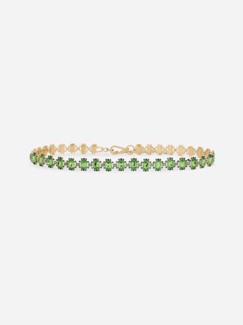 Dolce & Gabbana Belt with green crystals