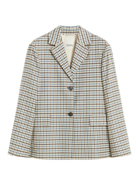 Max Mara Women's Single Breasted Wool and Cotton Jacket - Light Blue