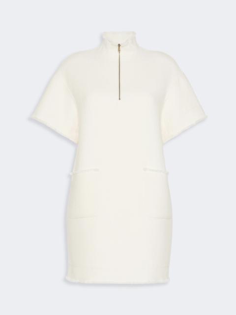 Max Mara SAVANA Wool jersey sweatshirt dress - WHITE