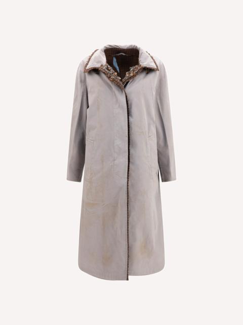 Prada Reversible single-breasted coat with gocce details