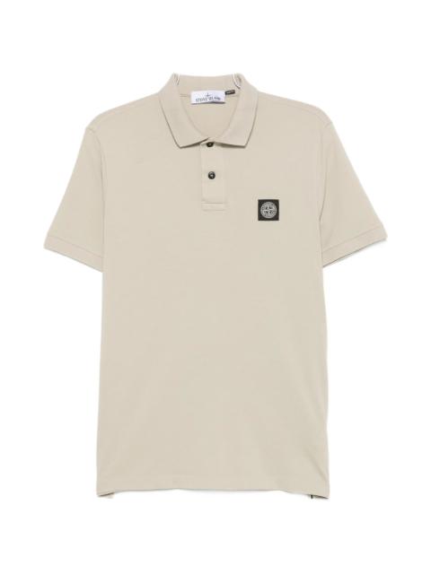 Stone Island Stone Island Logo-patch Piqué Polo Shirt