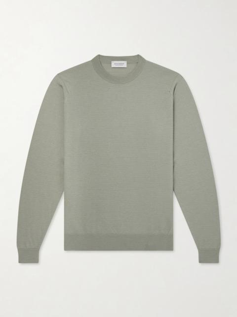 JOHN SMEDLEY Honeycomb-Knit Merino Wool Sweater