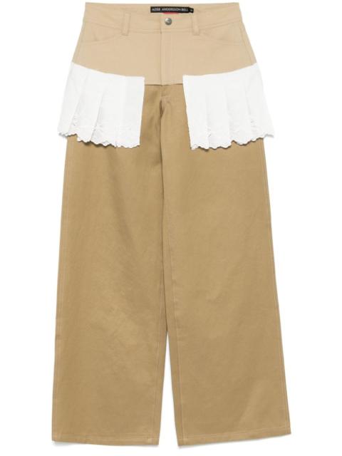 Andersson Bell lace-pleats trousers