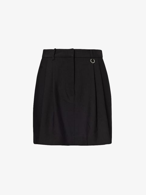 VIKTORIA & WOODS Pilates flared-hem rayon-blend mini skirt