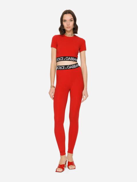 Dolce & Gabbana Jersey leggings with branded elastic