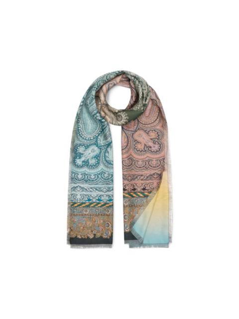 Pierre-Louis Mascia Fancy paisley-print fringed scarf