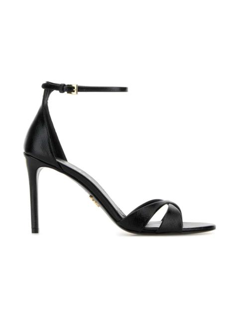 Black Leather Sandals