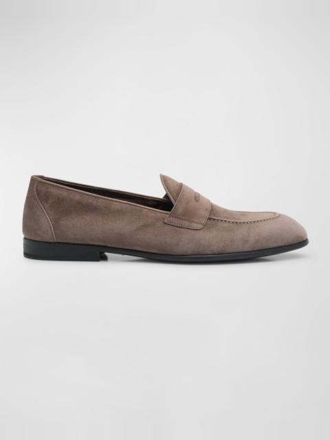 Brioni Men's York Suede Penny Loafers