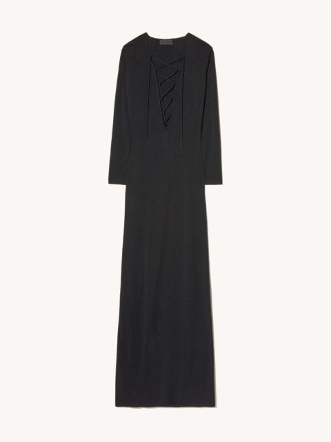 NILI LOTAN BOWIE SILK KNIT DRESS