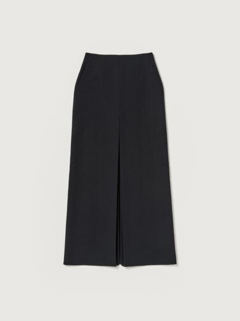 AURALEE TENSE WOOL DOUBLE CLOTH SLIT SKIRT