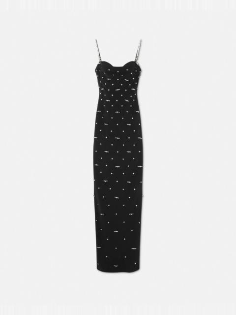 VERSACE Cielo Stellato Silk Cady Gown