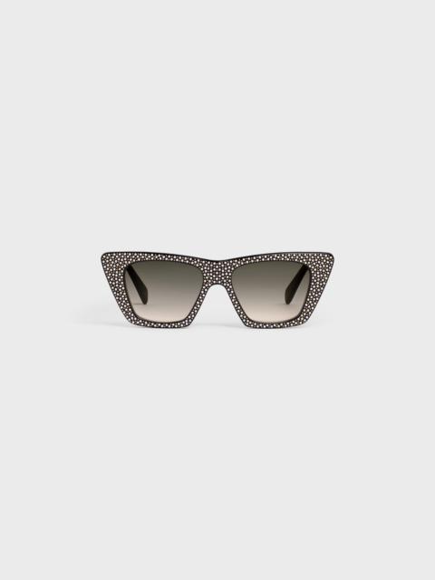 CELINE Cat Eye S187 Sunglasses in Acetate with Crystals