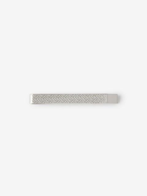 Monogram Motif Palladium-plated Tie Bar