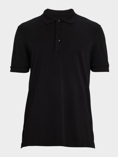 TOM FORD Men's Lyocell Pique Polo Shirt