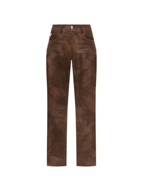 logo-plaque tapered trousers