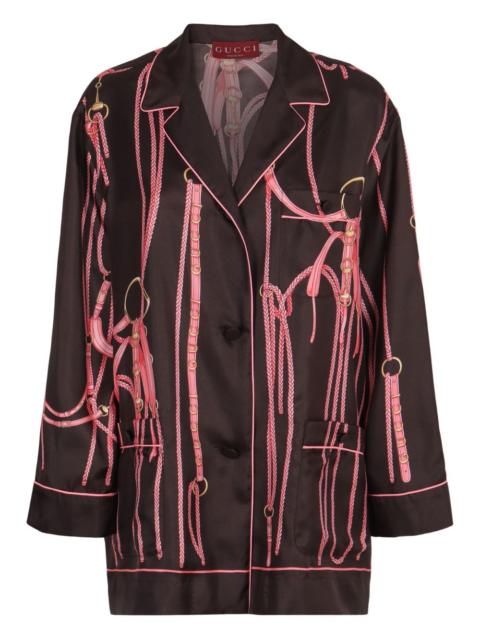 GUCCI jacquard pocket jacket