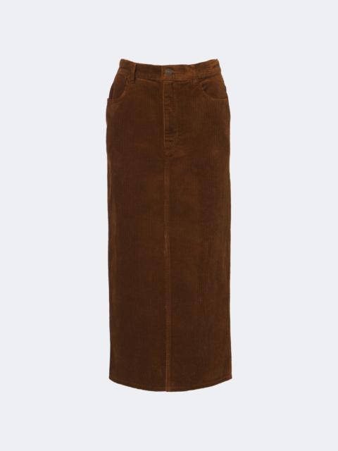 Isabel Marant Étoile Odalie cotton and linen corduroy maxi skirt