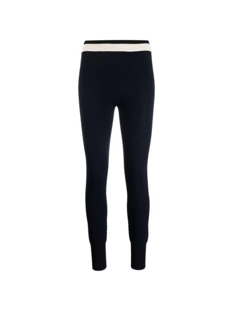 Jil Sander contrast-stripe knitted leggings