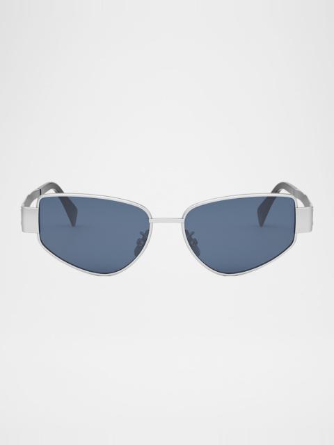 CELINE Men's Triomphe Metal Cat-Eye Sunglasses
