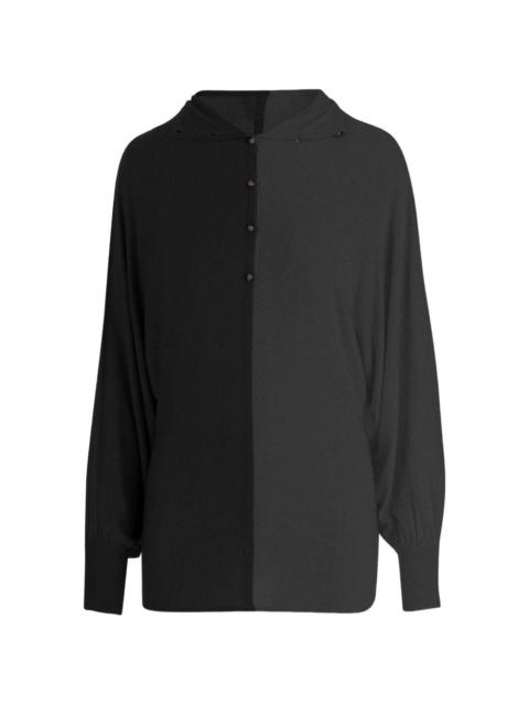 JACQUEMUS Two-tone knit polo shirt