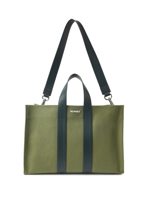 SUNNEI SMALL PARALLELEPIPEDO MESSENGER BAG / zabaione | REVERSIBLE