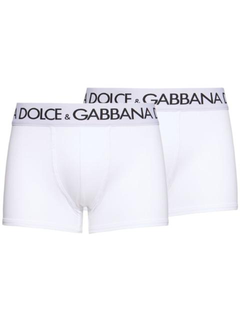 Dolce & Gabbana Pack of 2 logo cotton boxer briefs