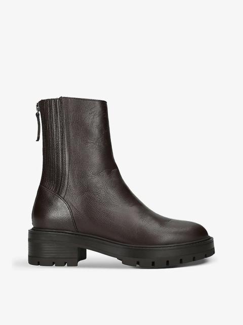 Saint Honore platform-sole leather ankle boots