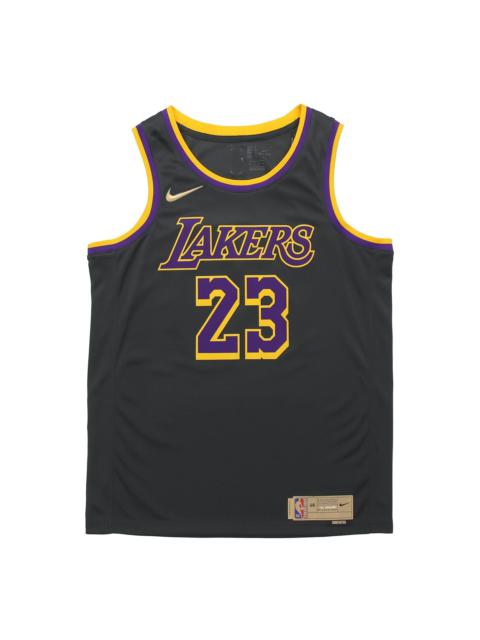 Nike Nike NBA Basketball Jersey/Vest Version SW Fan Edition Los Angeles Lakers LeBron James No. 23 Black