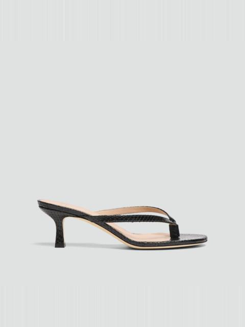 Theory Thong Sandal in Embossed Leather