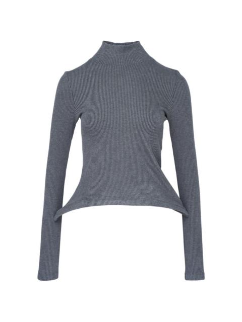 MELITTA BAUMEISTER ribbed peplum-hem sweater