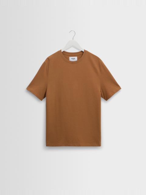 Wax London Dean - Tan Textured Organic Cotton T-Shirt