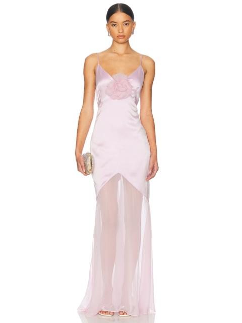 Alejandra Alonso Rojas Bias Gown With Flower